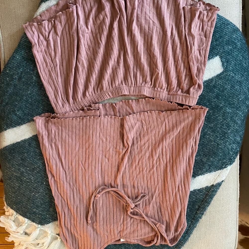 Target Ribbed Tie Strap Pajama Set